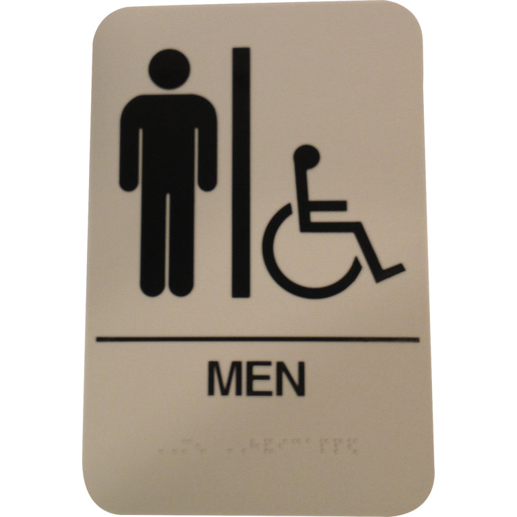 DON JO MFG INC Men s Handicap Restroom Sign Wayfair